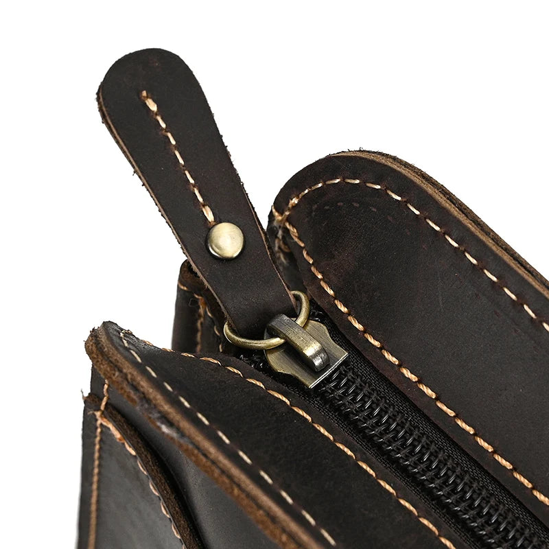 Top Grade Men Purse Genuine Leather Day Clutches For Male Vintage Style Hand Purse Crazy Horse Leather Mens Clutch Big Wallet