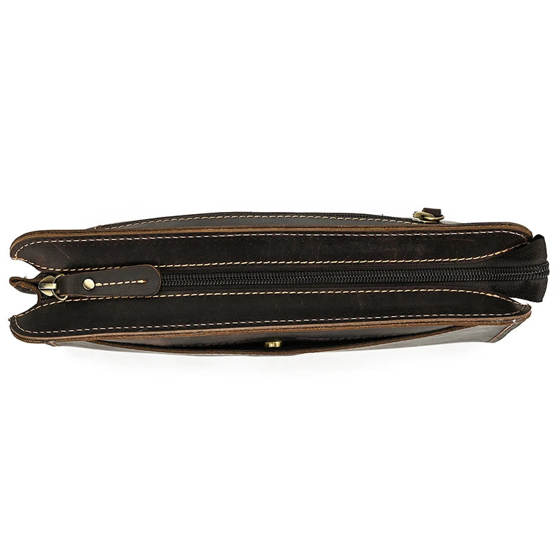 Top Grade Men Purse Genuine Leather Day Clutches For Male Vintage Style Hand Purse Crazy Horse Leather Mens Clutch Big Wallet
