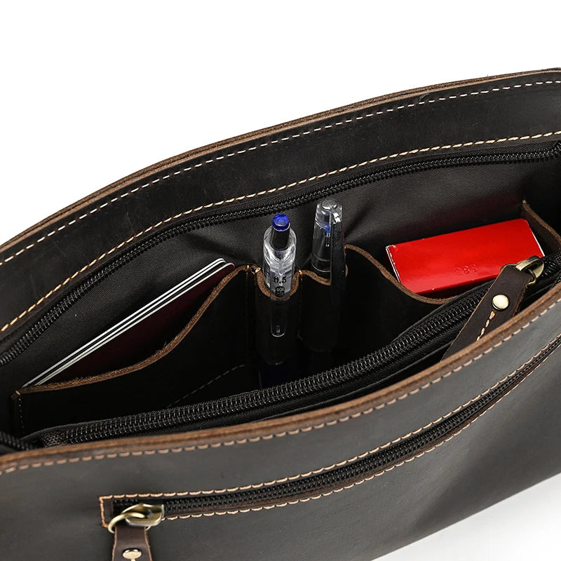 Top Grade Men Purse Genuine Leather Day Clutches For Male Vintage Style Hand Purse Crazy Horse Leather Mens Clutch Big Wallet