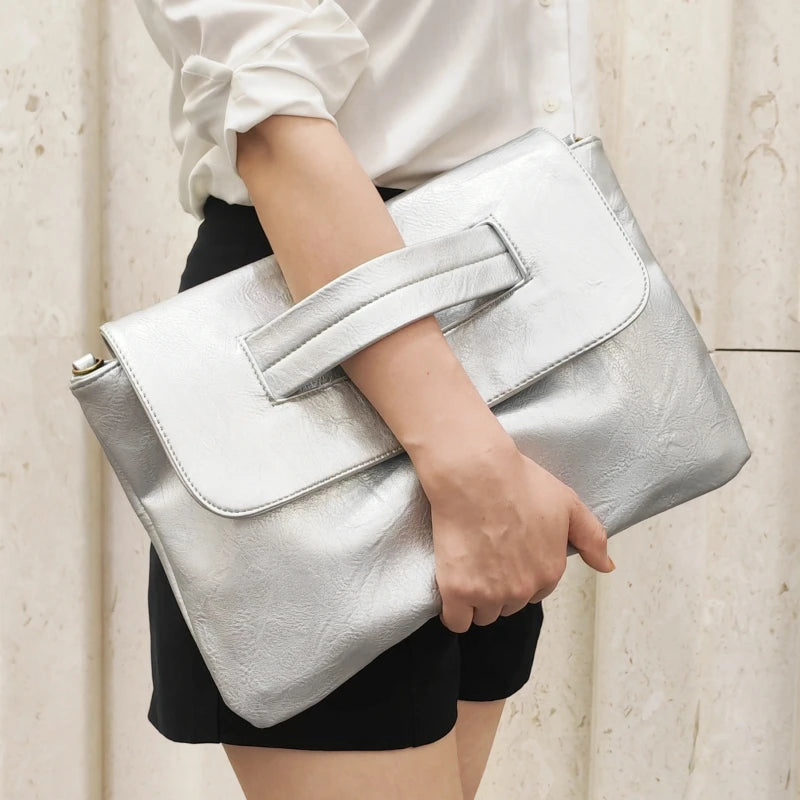 Women Clutches PU leather Crossbody Bags for female Shoulder messenger bag Laptop Bag For Macbook Pouch Bag big Ladies handbag