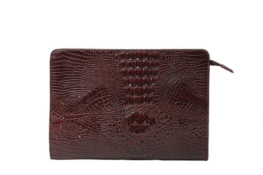 Luxury Crocodile PU Leather Men's Clutches Bag Fashion Men Women Clutches Handbags Casual Business Envelope Bag Clutch IPAD Bags