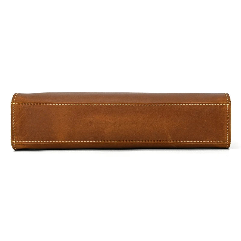 Top Grade Men Purse Genuine Leather Day Clutches For Male Vintage Style Hand Purse Crazy Horse Leather Mens Clutch Big Wallet