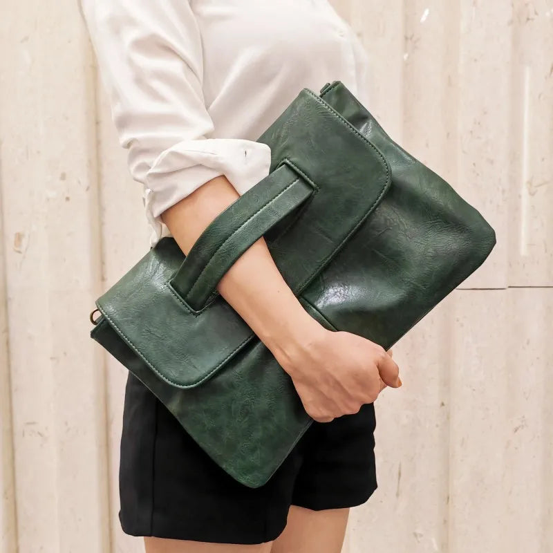 Women Clutches PU leather Crossbody Bags for female Shoulder messenger bag Laptop Bag For Macbook Pouch Bag big Ladies handbag