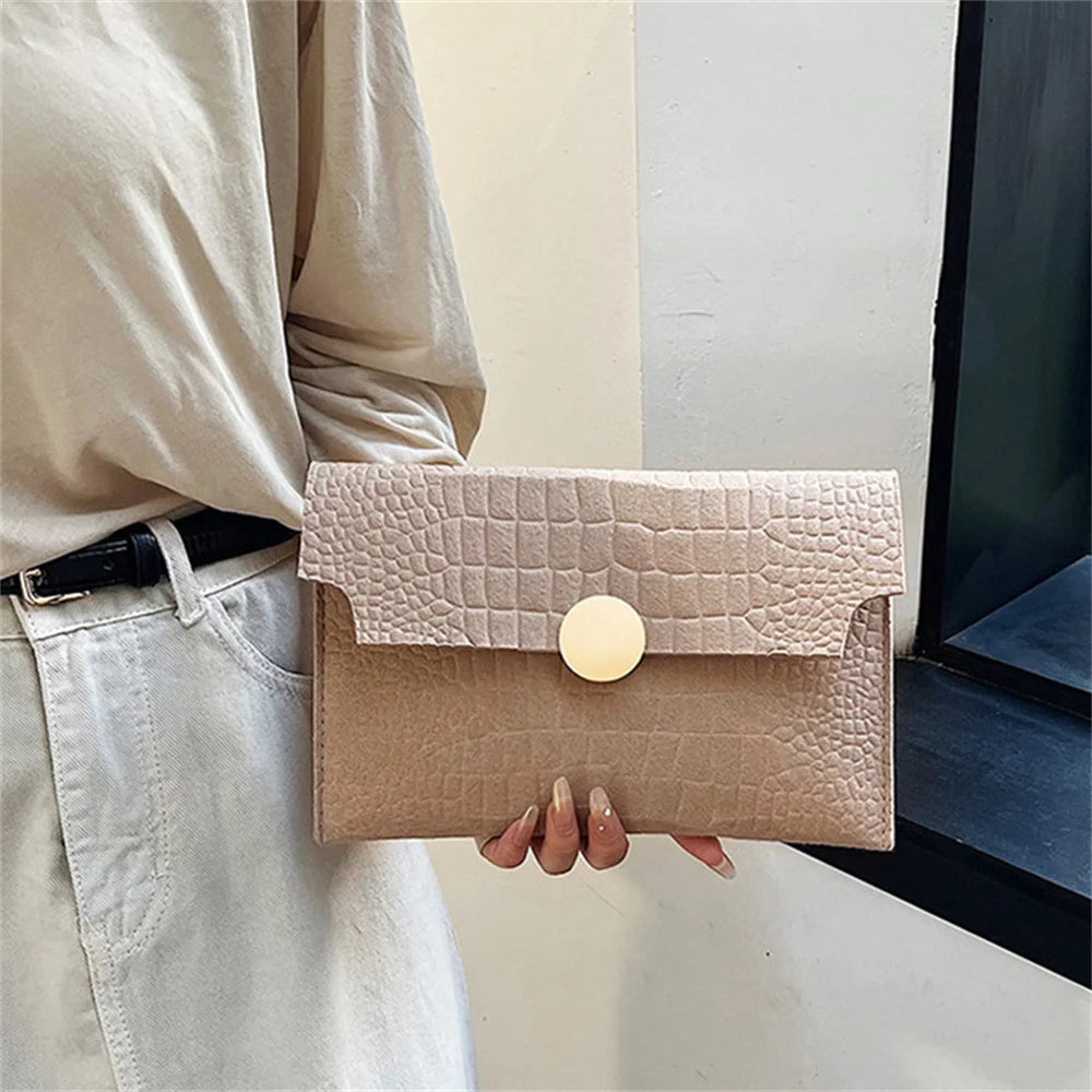 Felt Large Capacity Handbag Women Bags Fashion Luxury Stone Pattern Clutches Envelope Wallet Square Clutches For Wedding Party