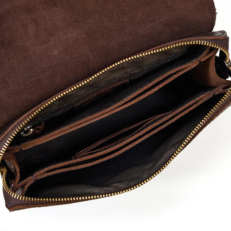 Top Grade Men Purse Genuine Leather Day Clutches For Male Vintage Style Hand Purse Crazy Horse Leather Mens Clutch Big Wallet