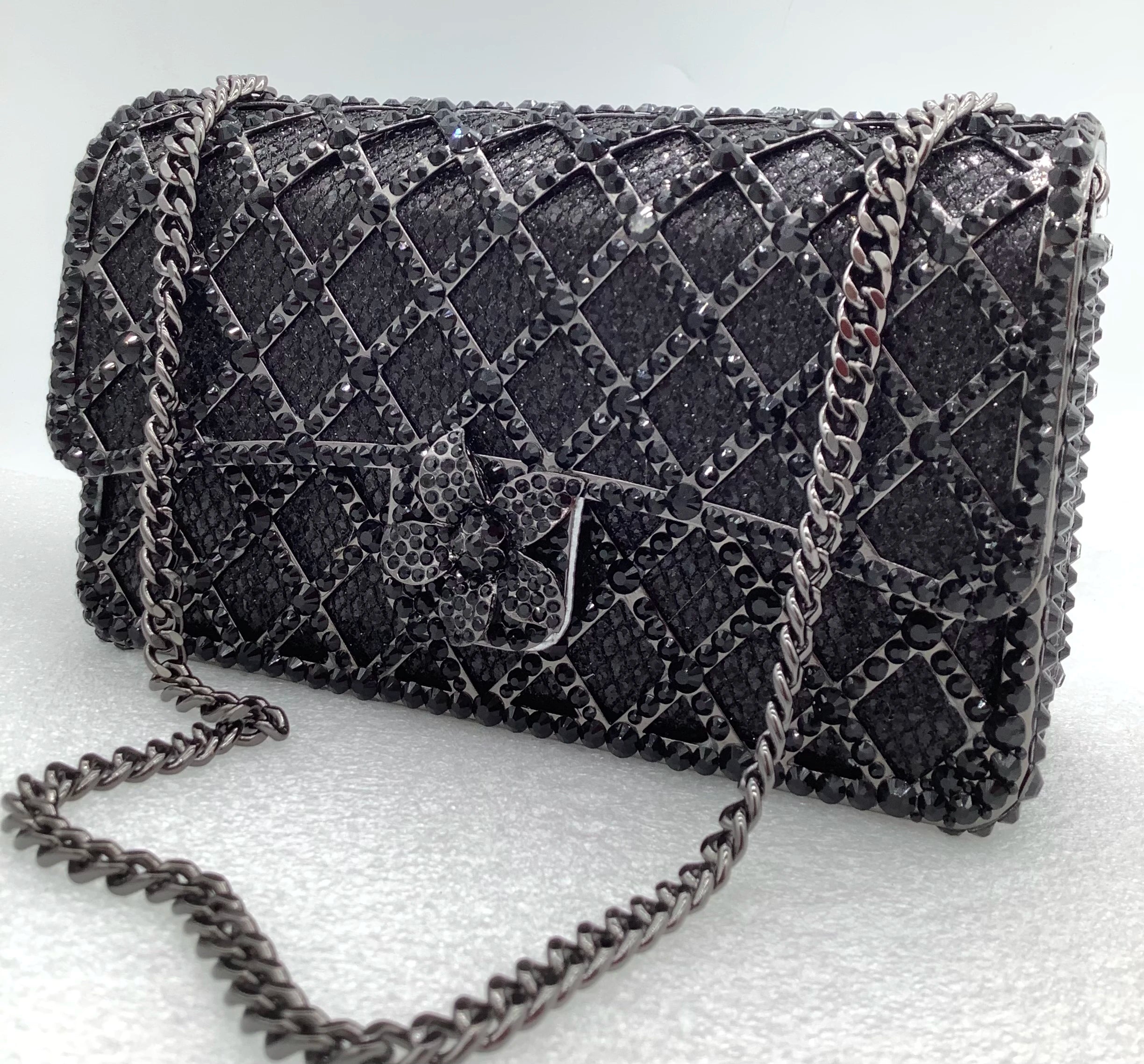 XIYUAN Purple/Green Evening Crystal Handbag Bridal Party Handbags Clutches Purses Women Clutches Purse Designer Evening Bags