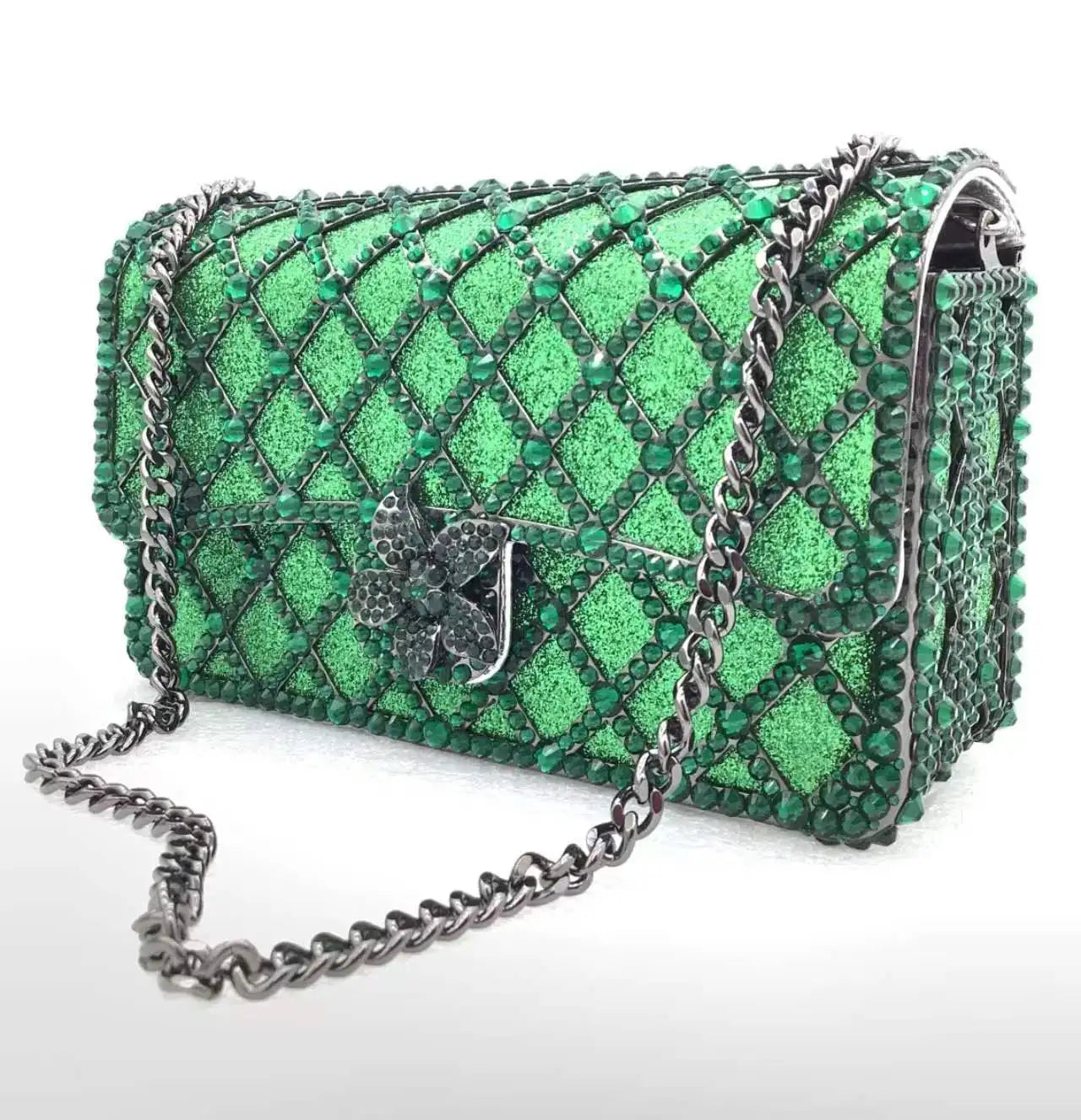 XIYUAN Purple/Green Evening Crystal Handbag Bridal Party Handbags Clutches Purses Women Clutches Purse Designer Evening Bags