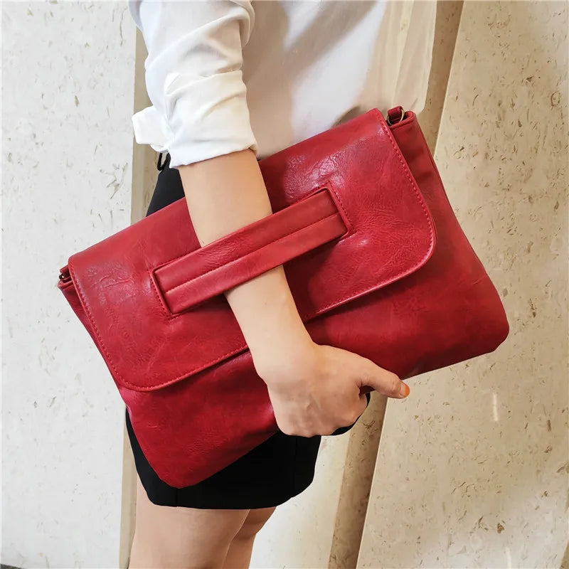 Women Clutches PU leather Crossbody Bags for female Shoulder messenger bag Laptop Bag For Macbook Pouch Bag big Ladies handbag