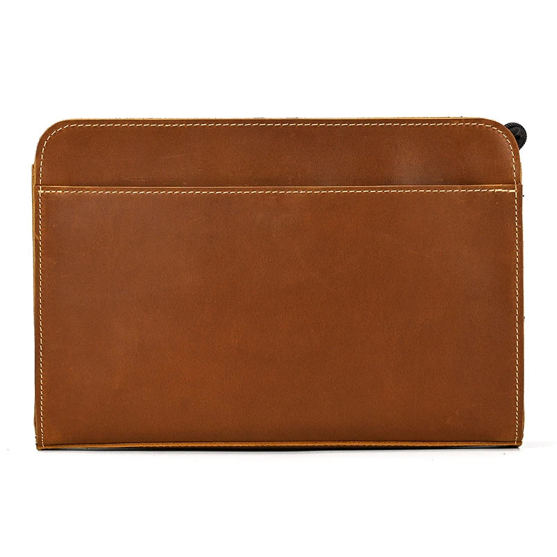 Top Grade Men Purse Genuine Leather Day Clutches For Male Vintage Style Hand Purse Crazy Horse Leather Mens Clutch Big Wallet