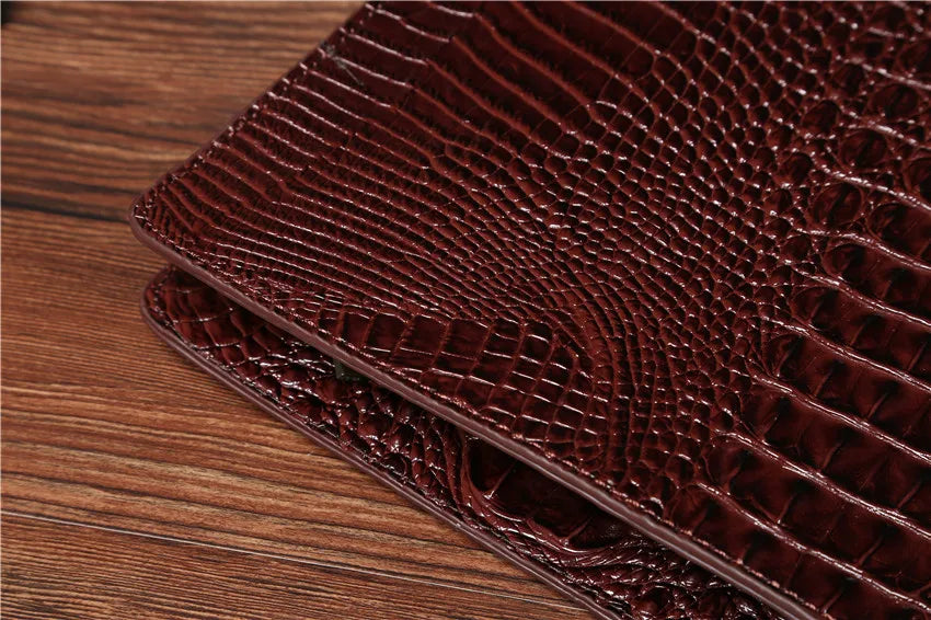 Luxury Crocodile PU Leather Men's Clutches Bag Fashion Men Women Clutches Handbags Casual Business Envelope Bag Clutch IPAD Bags